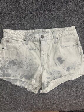 Joe's Jeans White and Gray Tie-Dye Denim Shorts